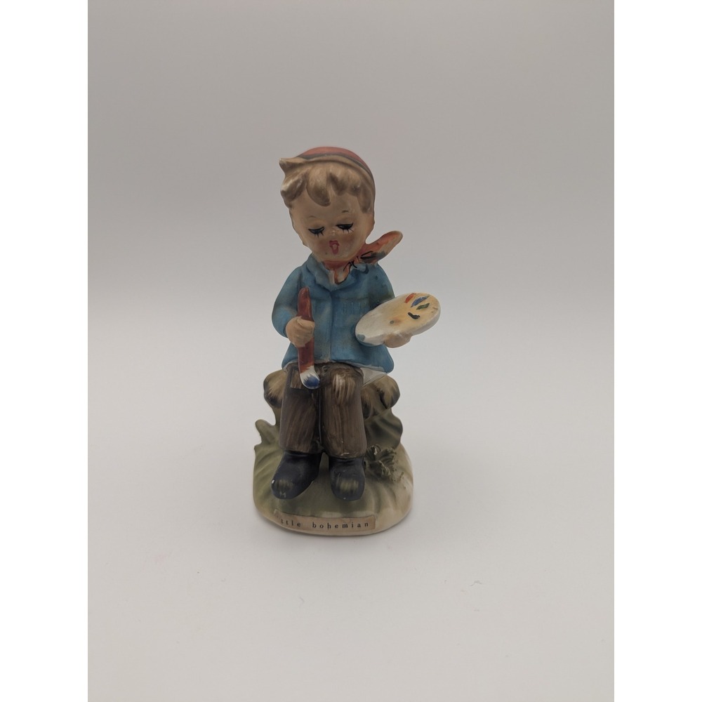 Vintage Arnart Little Bohemian Boy Artist‎ Figurine 2612 Japan Hand Painted MCM